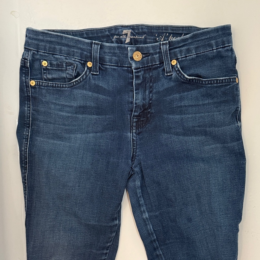 7 For All Mankind Dark Blue Skinny Jeans